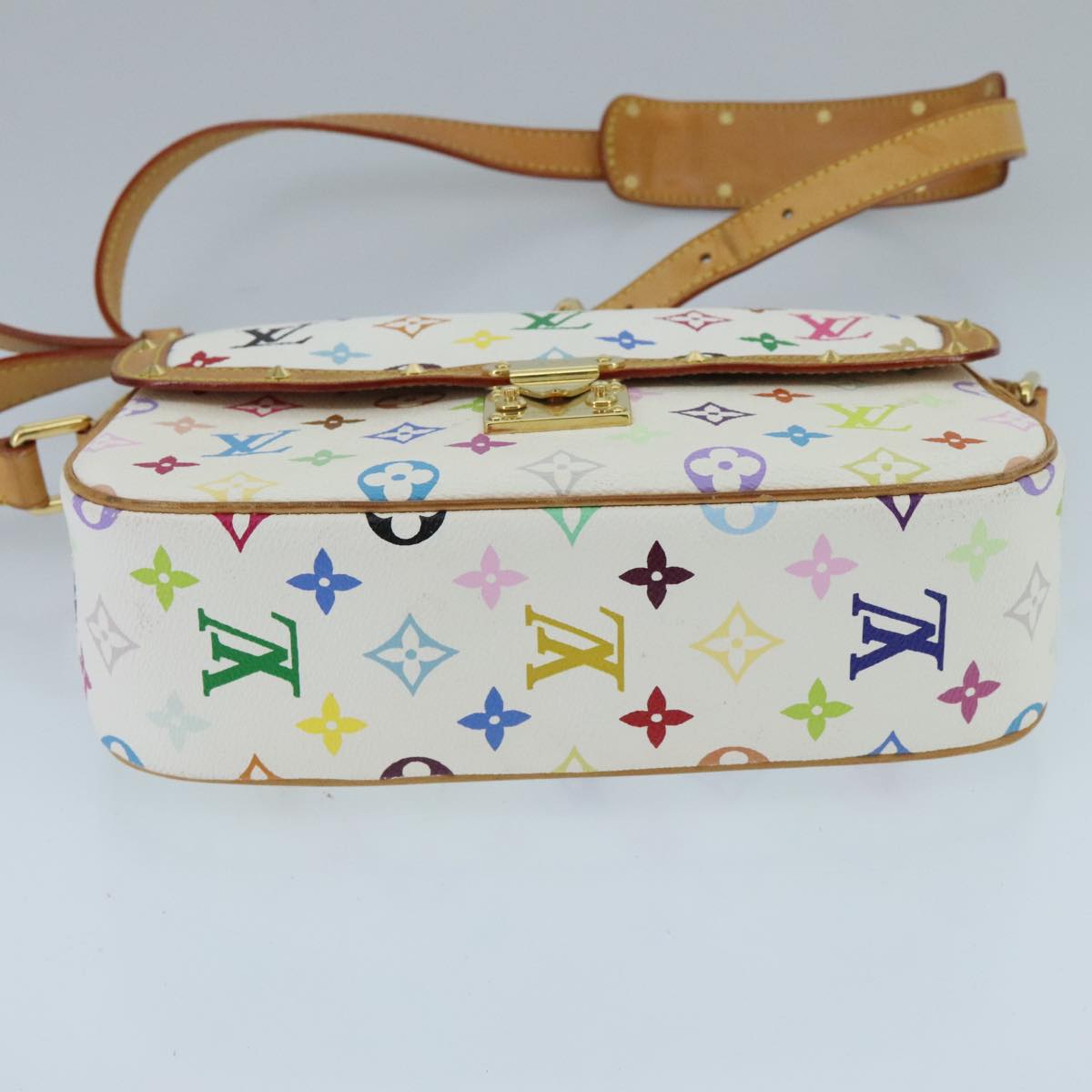 LOUIS VUITTON Monogram Multicolor Sologne Shoulder Bag White M92661 ep6396