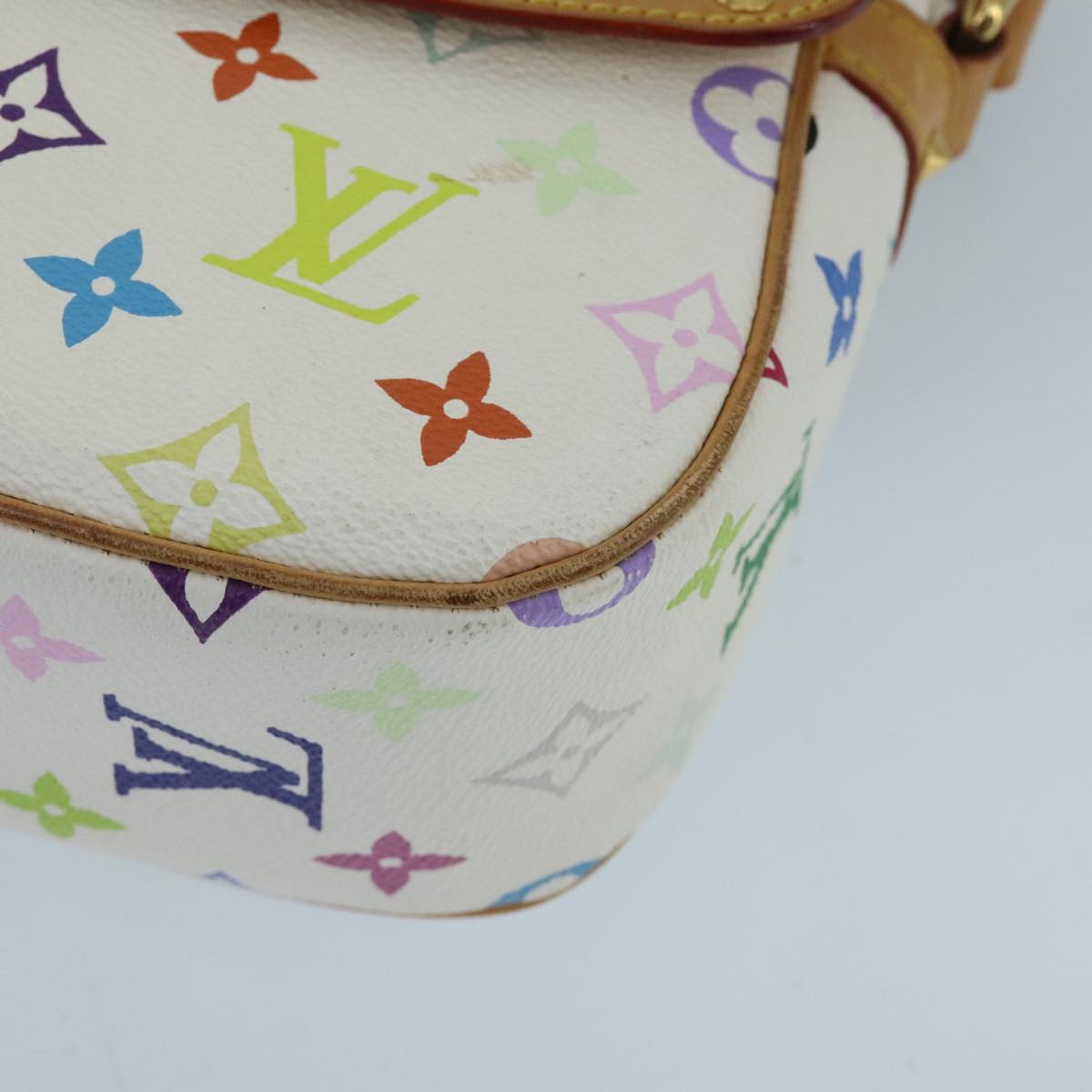 LOUIS VUITTON Monogram Multicolor Sologne Shoulder Bag White M92661 ep6396