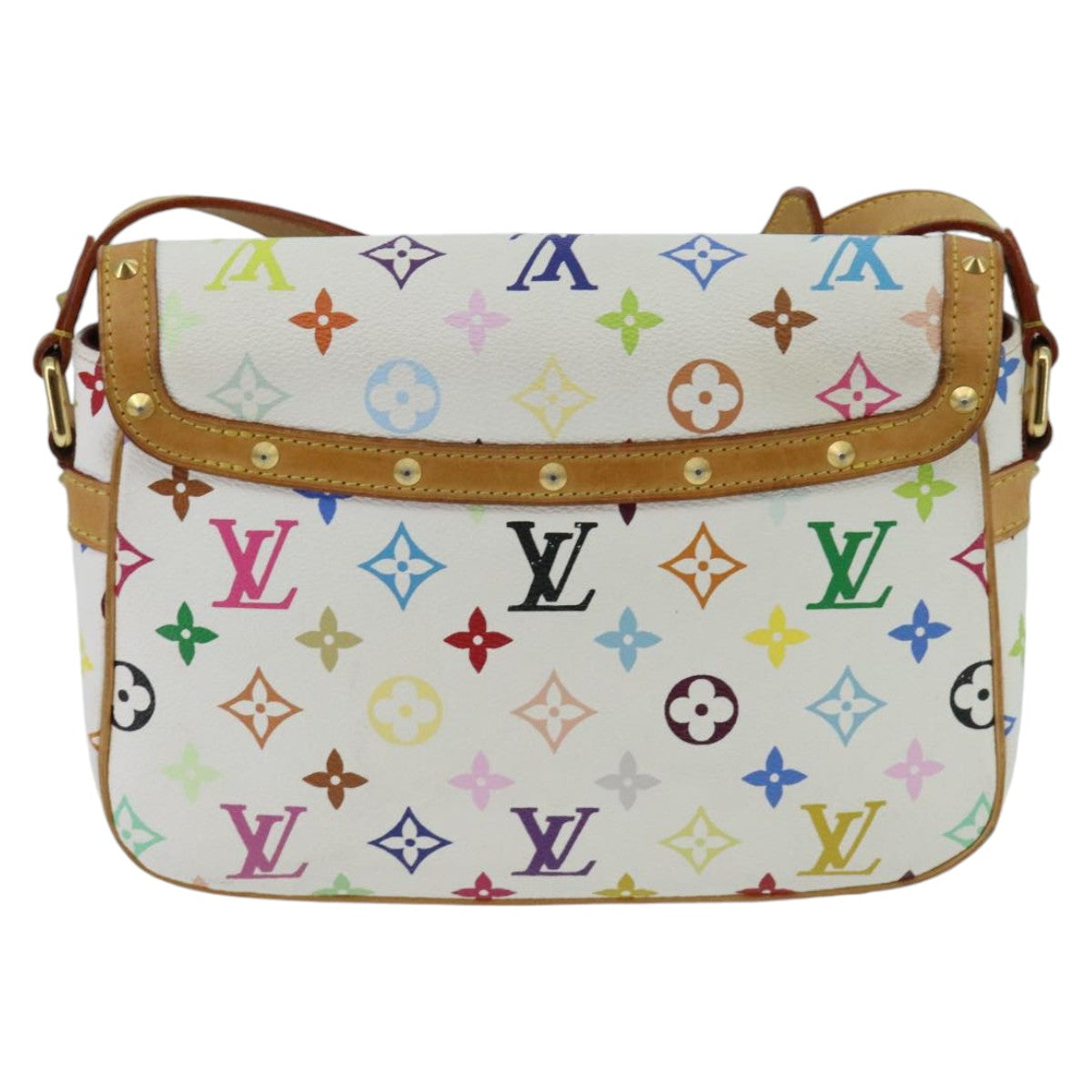 LOUIS VUITTON Monogram Multicolor Sologne Shoulder Bag White M92661 ep6396