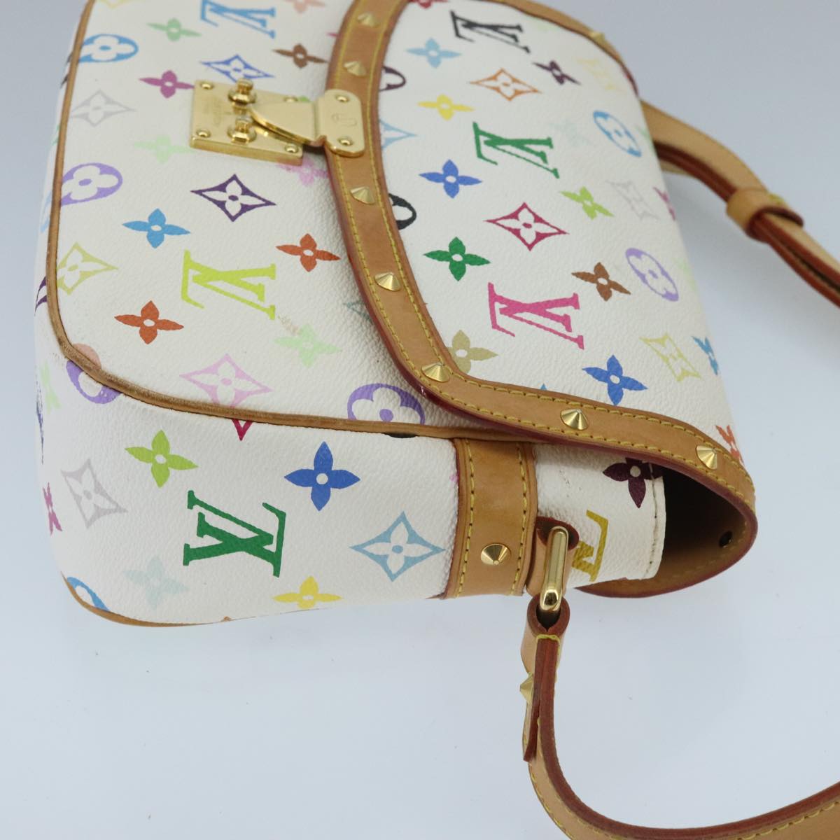 LOUIS VUITTON Monogram Multicolor Sologne Shoulder Bag White M92661 ep6396