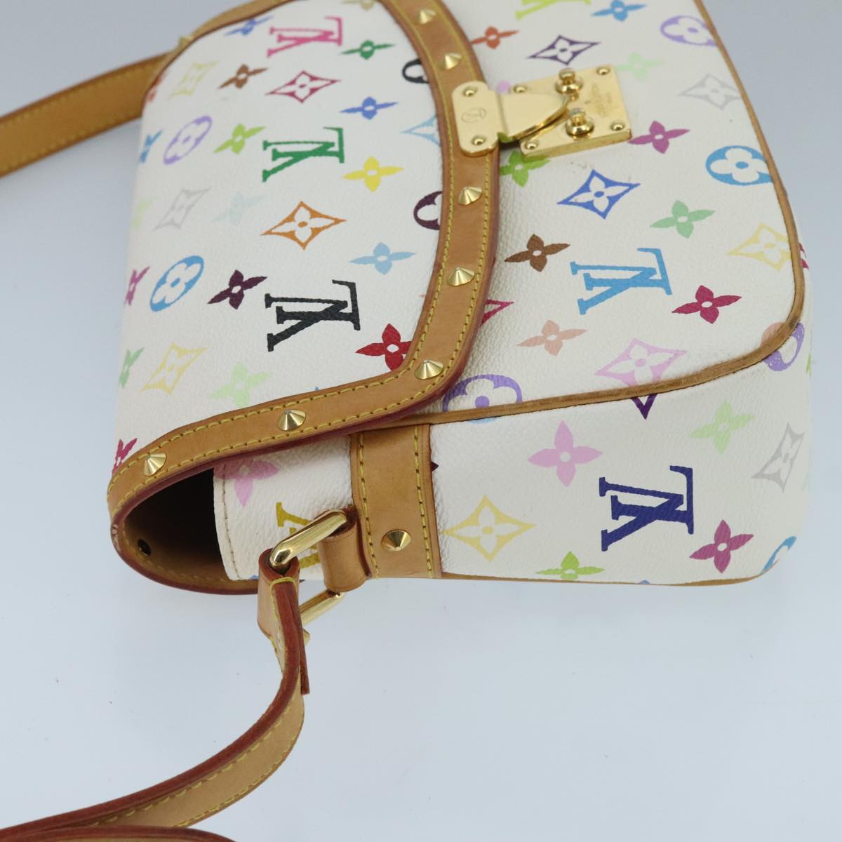 LOUIS VUITTON Monogram Multicolor Sologne Shoulder Bag White M92661 ep6396