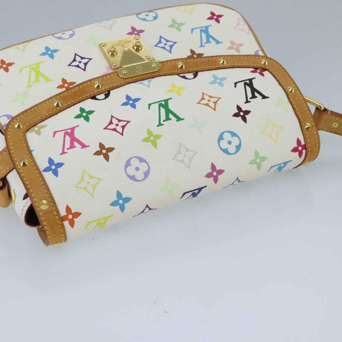 LOUIS VUITTON Monogram Multicolor Sologne Shoulder Bag White M92661 ep6396