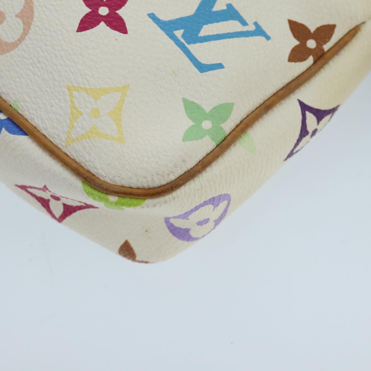 LOUIS VUITTON Monogram Multicolor Pochette Pouch White M92649 LV ep6432