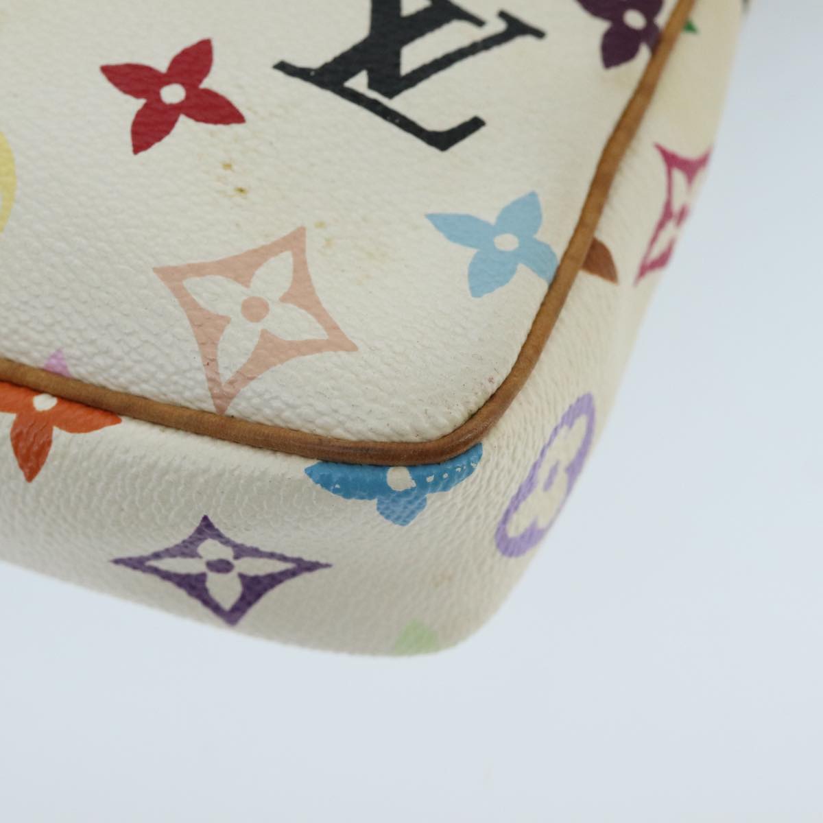 LOUIS VUITTON Monogram Multicolor Pochette Pouch White M92649 LV ep6432