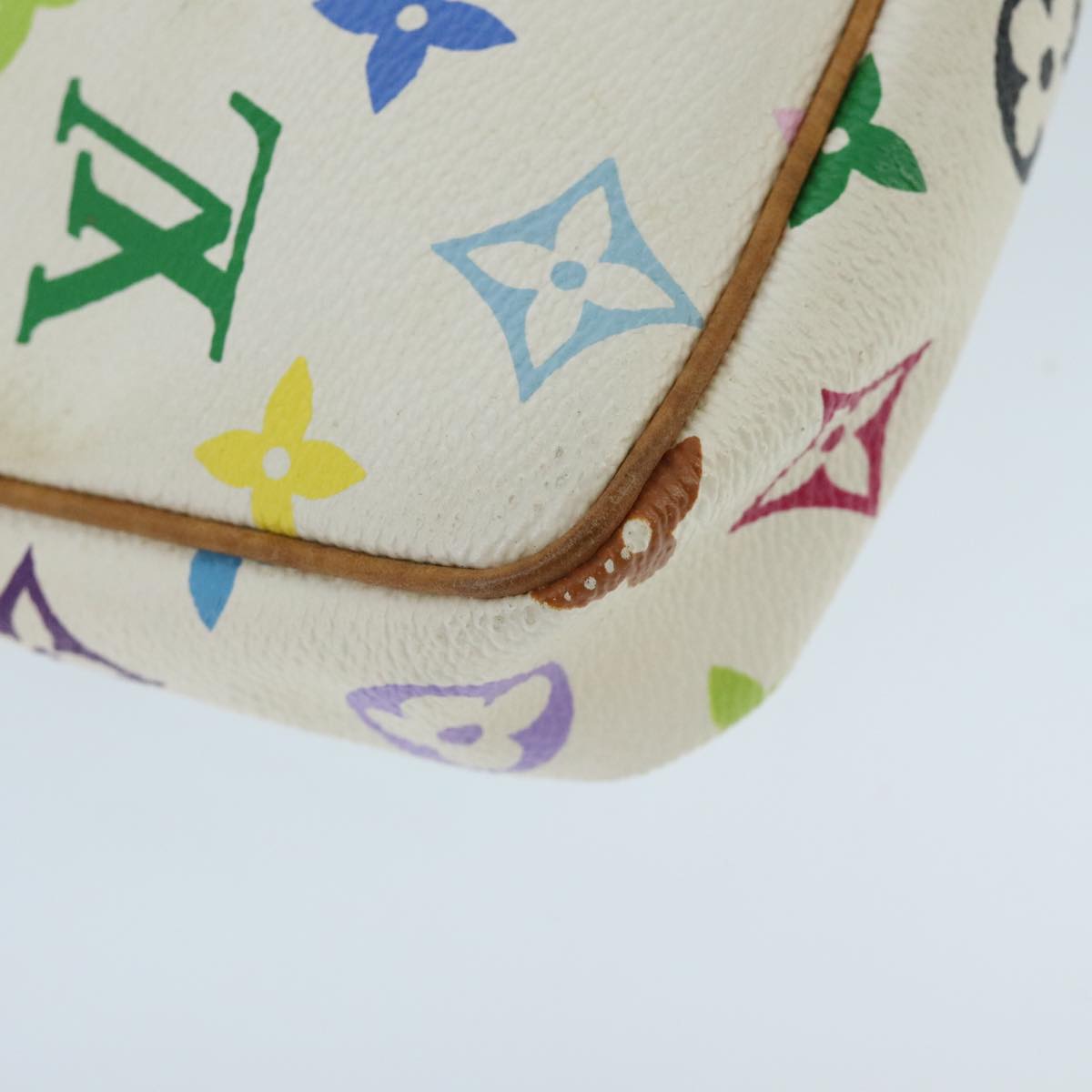 LOUIS VUITTON Monogram Multicolor Pochette Pouch White M92649 LV ep6432