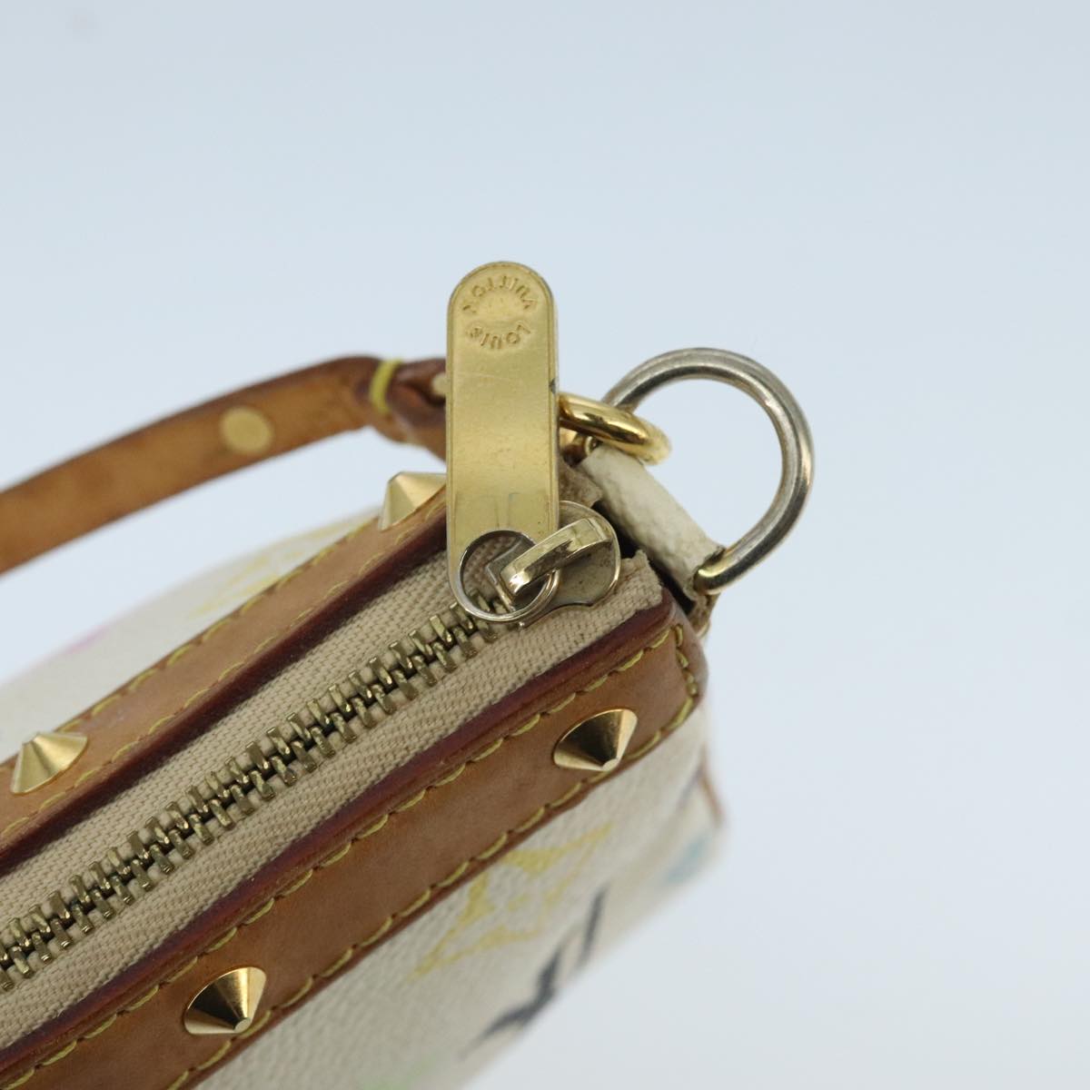 LOUIS VUITTON Monogram Multicolor Pochette Pouch White M92649 LV ep6432