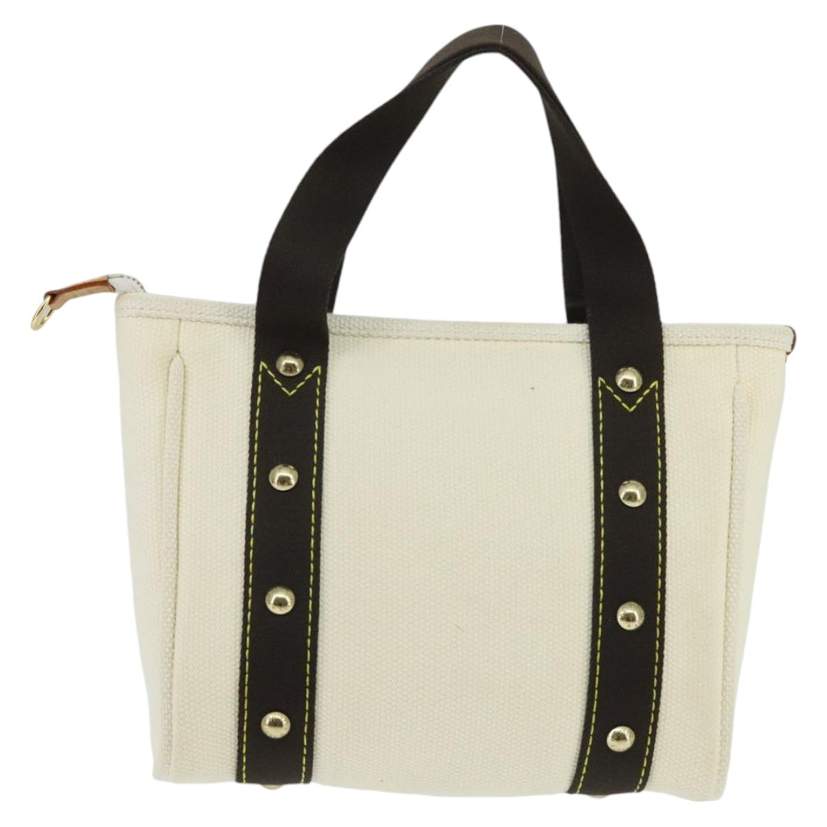 LOUIS VUITTON Antigua Cabas PM Tote Bag White Brown M40036 LV ep6433