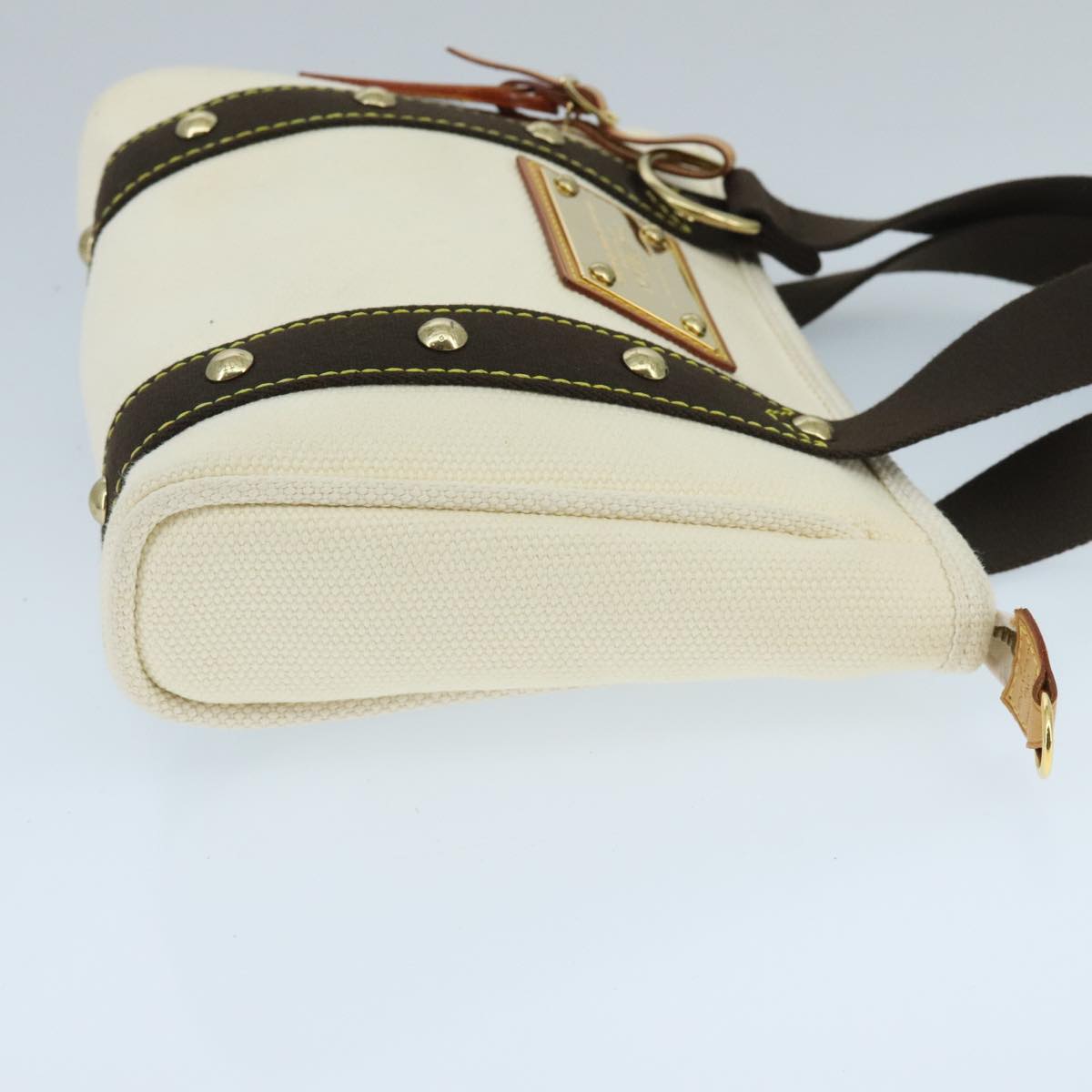 LOUIS VUITTON Antigua Cabas PM Tote Bag White Brown M40036 LV ep6433