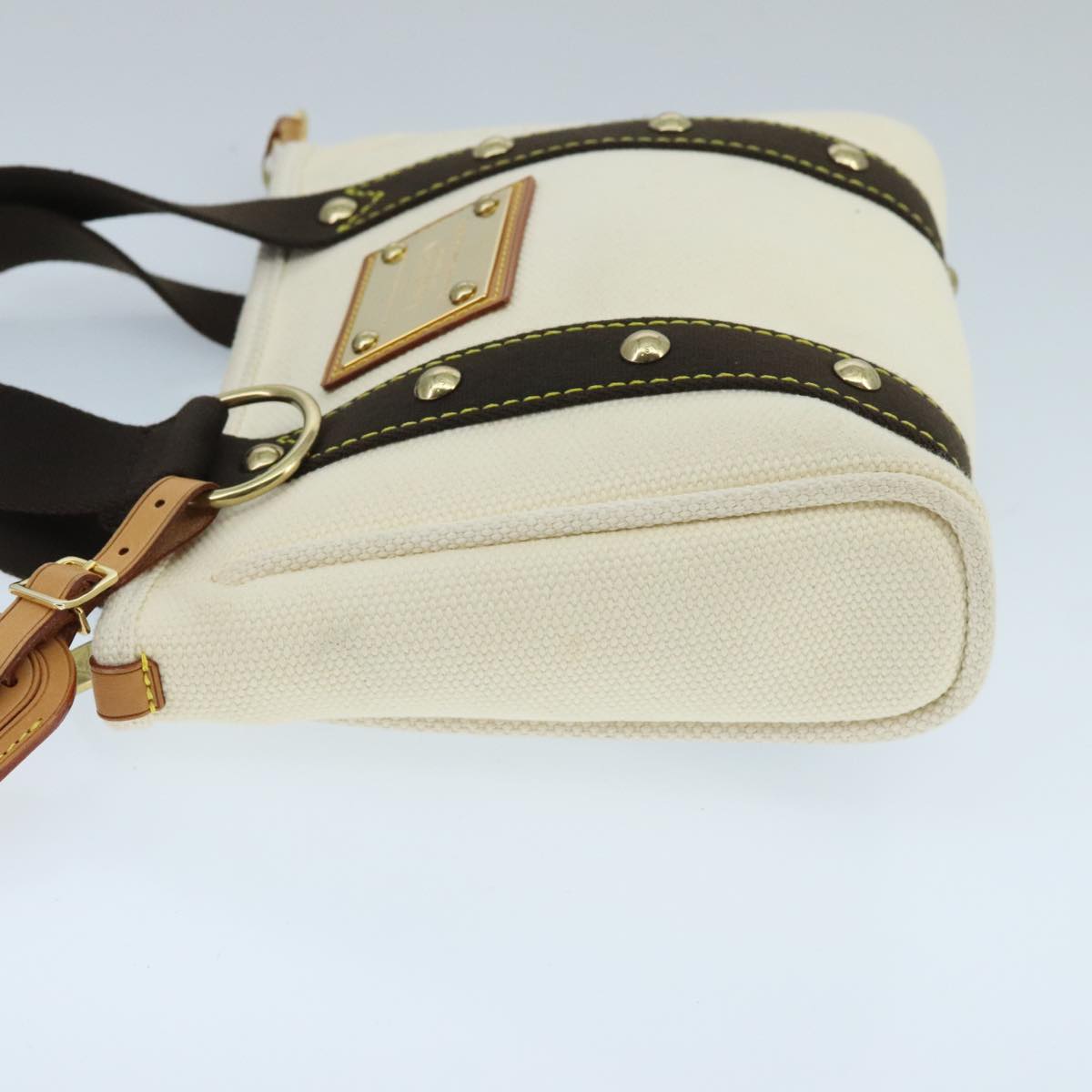 LOUIS VUITTON Antigua Cabas PM Tote Bag White Brown M40036 LV ep6433