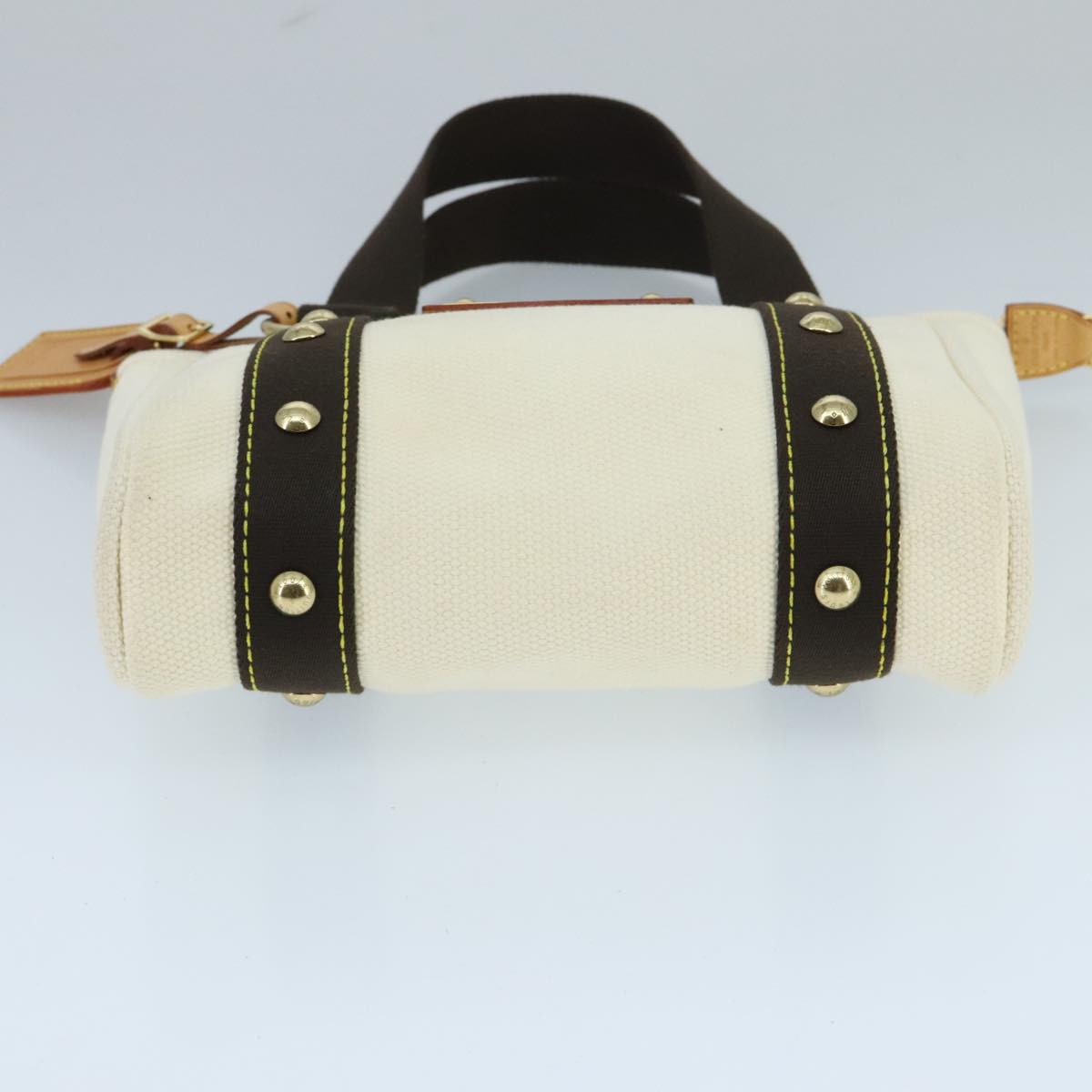 LOUIS VUITTON Antigua Cabas PM Tote Bag White Brown M40036 LV ep6433