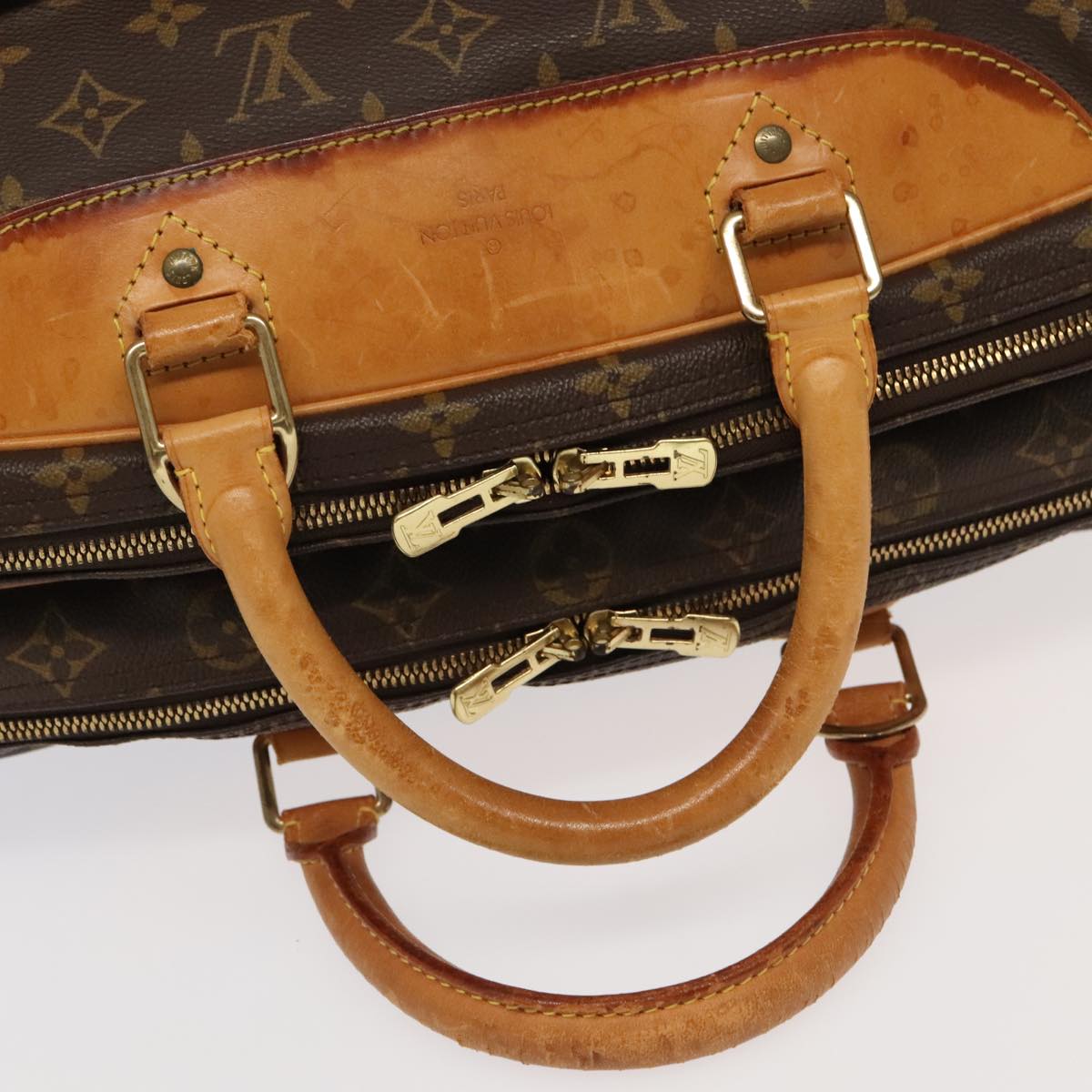 LOUIS VUITTON Monogram Alize de Poche Boston Bag 2way M41392 LV ep6461
