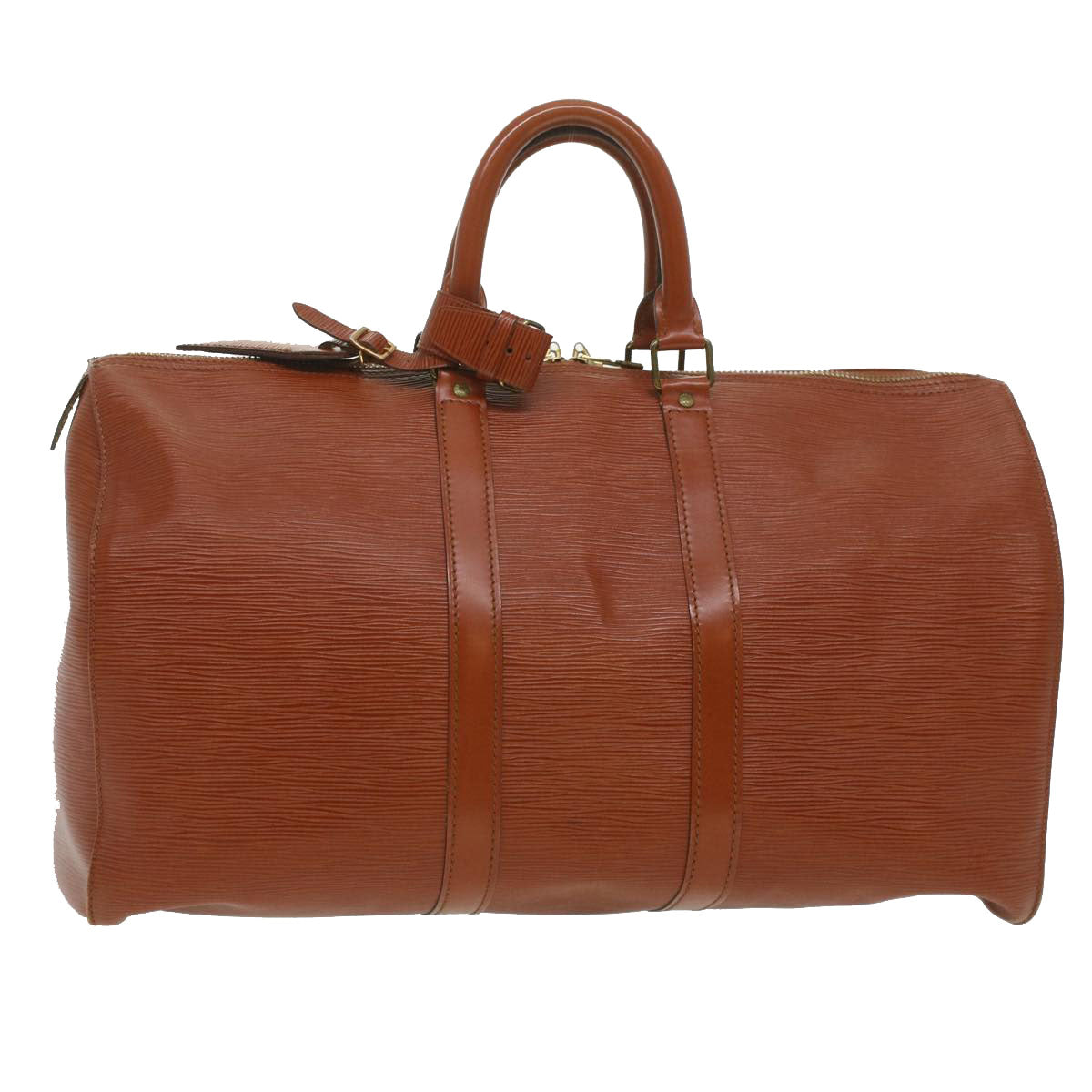 LOUIS VUITTON Epi Keepall 45 Boston Bag Kenya Brown M42973 LV ep745