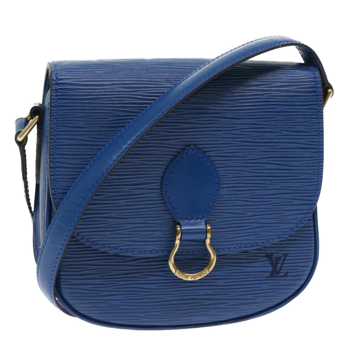 LOUIS VUITTON Epi Saint Cloud PM Shoulder Bag Blue M52195 LV ep892