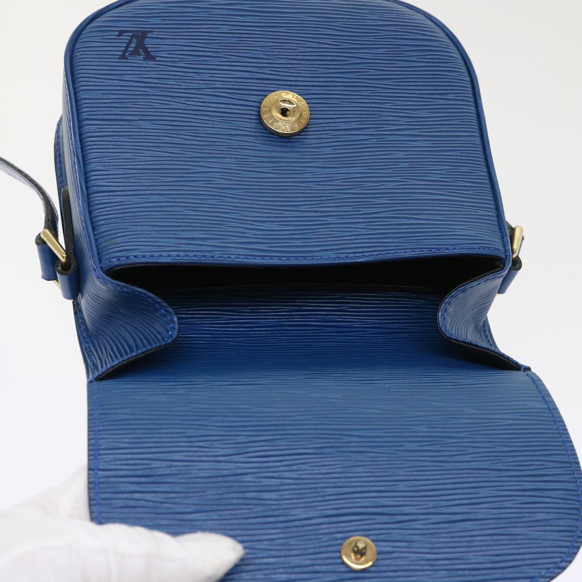 LOUIS VUITTON Epi Saint Cloud PM Shoulder Bag Blue M52195 LV ep892