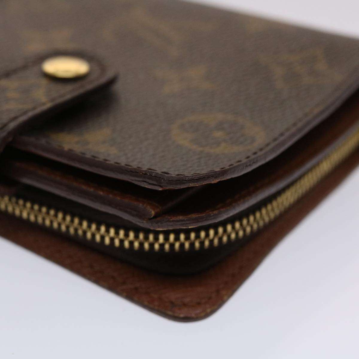 LOUIS VUITTON Monogram Compact Zip Wallet M61667 LV ep930