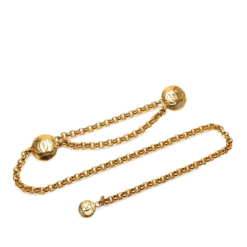 Chanel Coco Mark Round Chain Belt Gold
