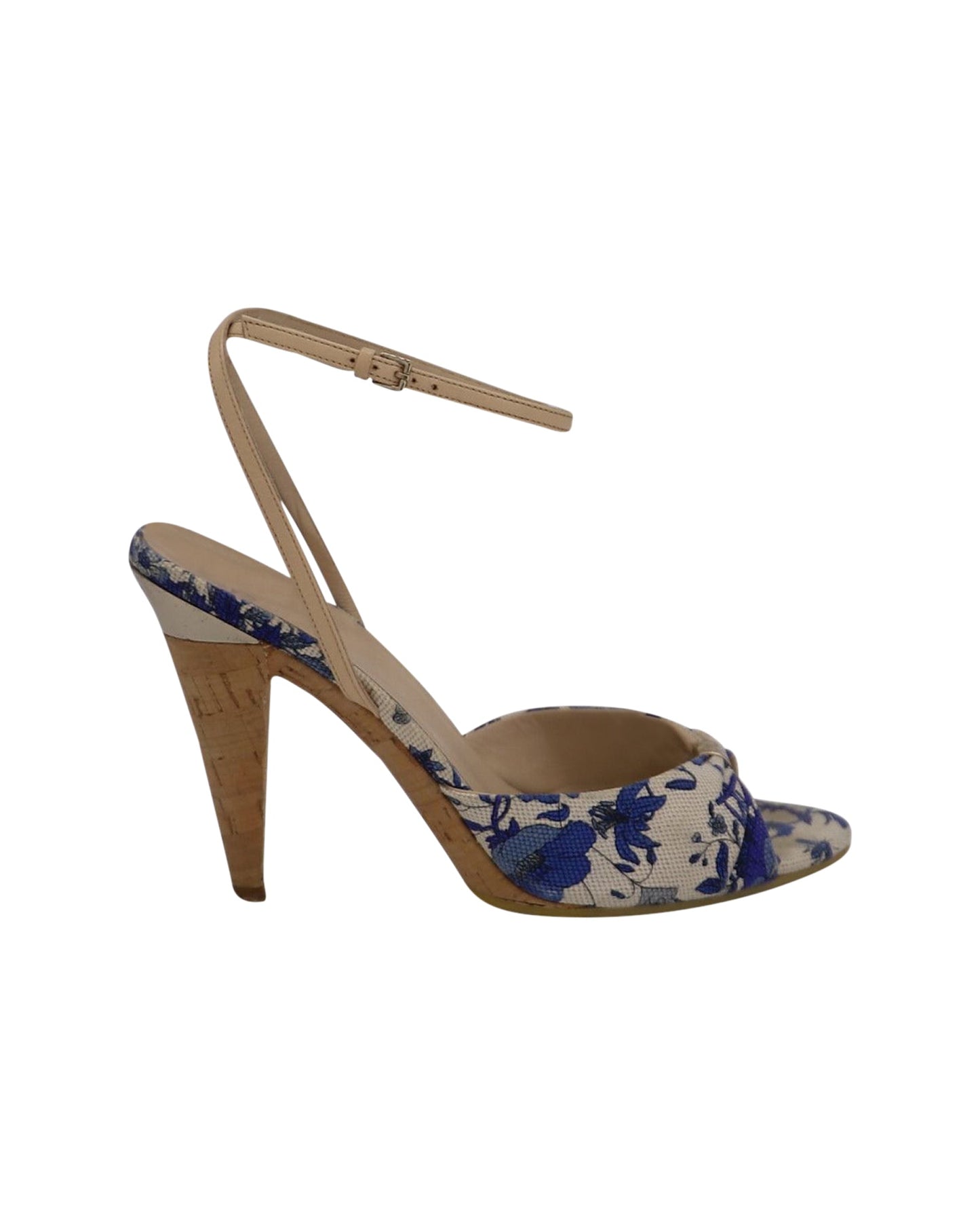 Luxury Gucci Trending 2025 Floral Open-Toe High-heeled Sandals in Beige Print Canvas