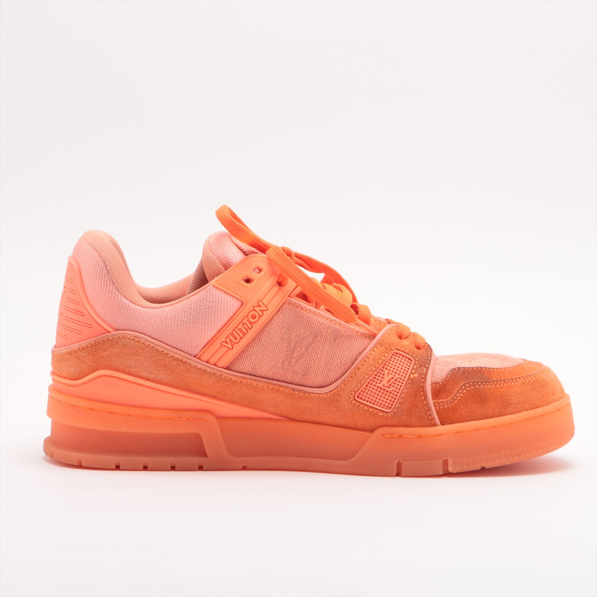 Louis Vuitton LV Trainer Line 20 Years Suede x Canvas Trainers 6 Men Orange GO1210 Monogram