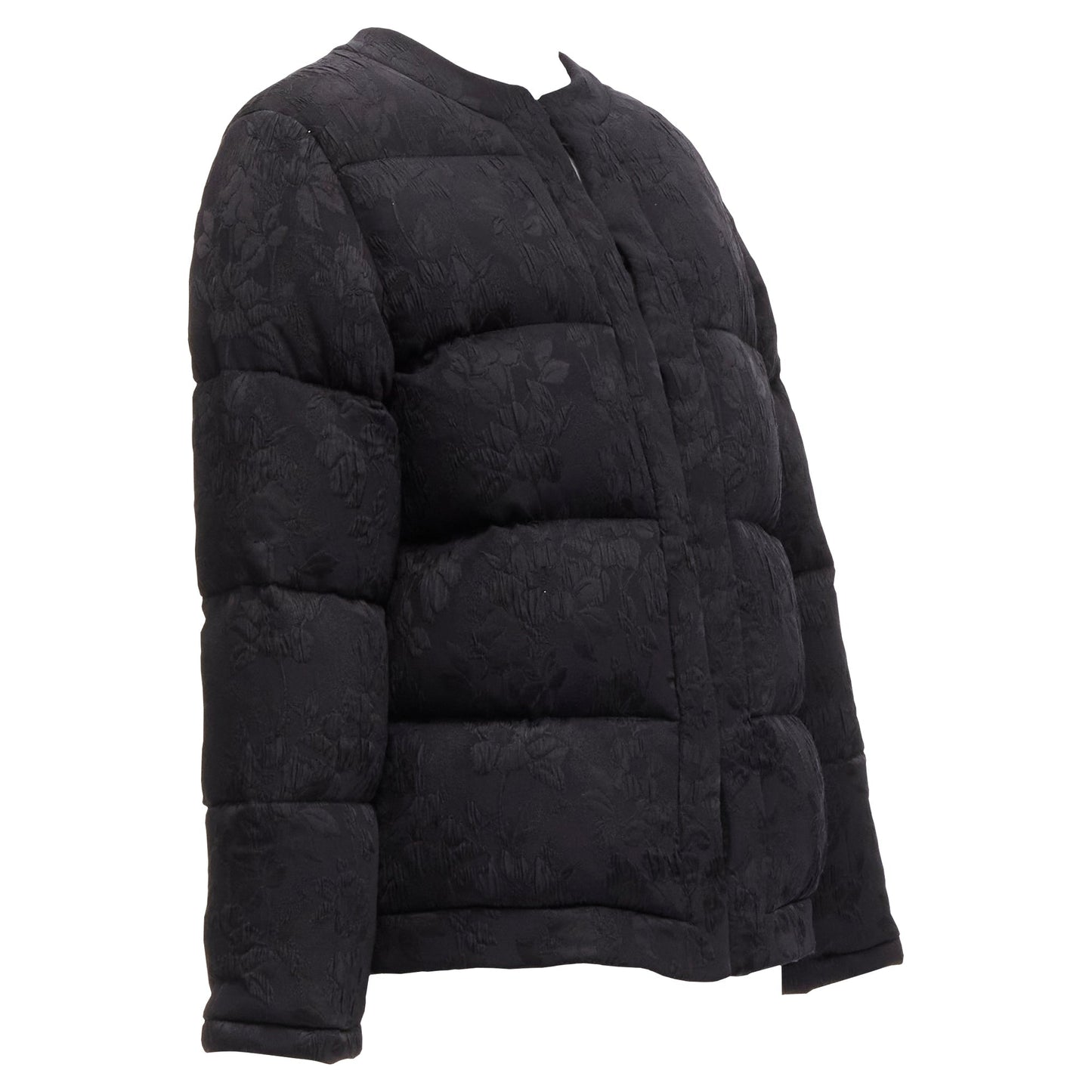 Gucci floral silk jacquard goose down padded puffer jacket