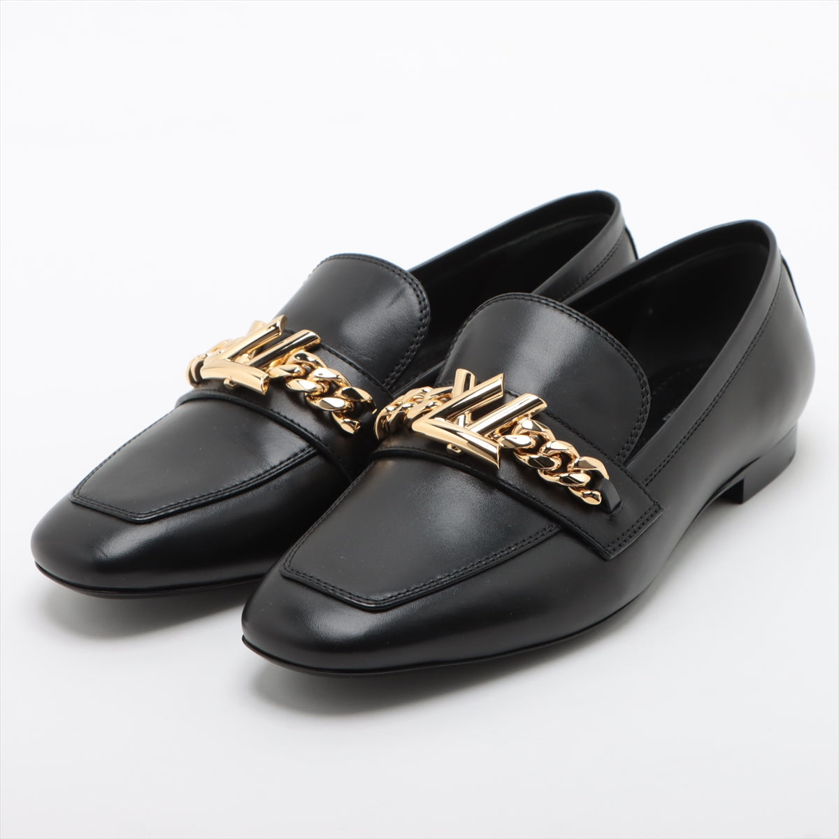 Louis Vuitton Leather Shoes Men's Size 35 1/2 Black SC0178