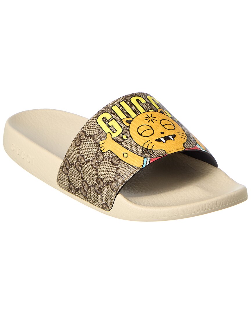 Luxury Gucci Trending 2025 GG Supreme Canvas Slide