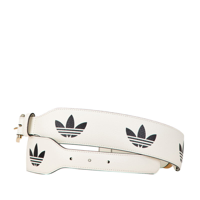 Luxury Gucci Trending 2025 x Adidas Leather Horsebit Belt