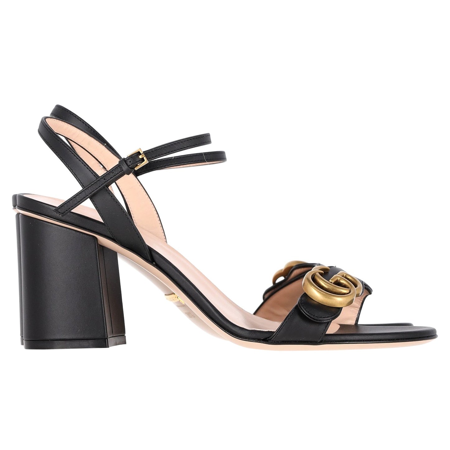 Luxury Gucci Trending 2025 Marmont 75mm Sandals in Black Leather