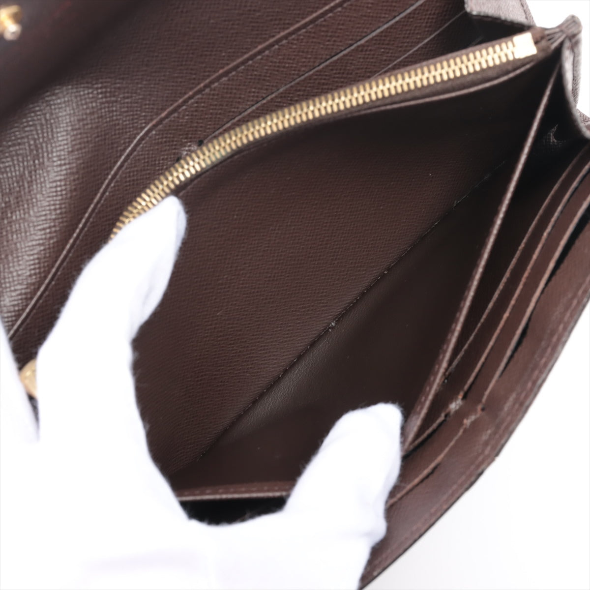 Louis Vuitton Damier Portfoliosara N63209 Brown Wallet