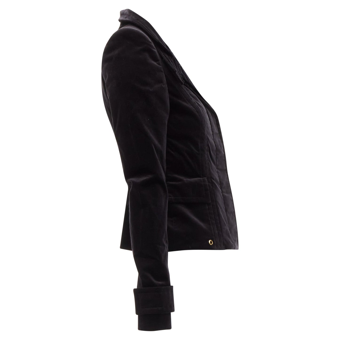 Gucci Tom Ford velour eyelet fitted jacket blazer