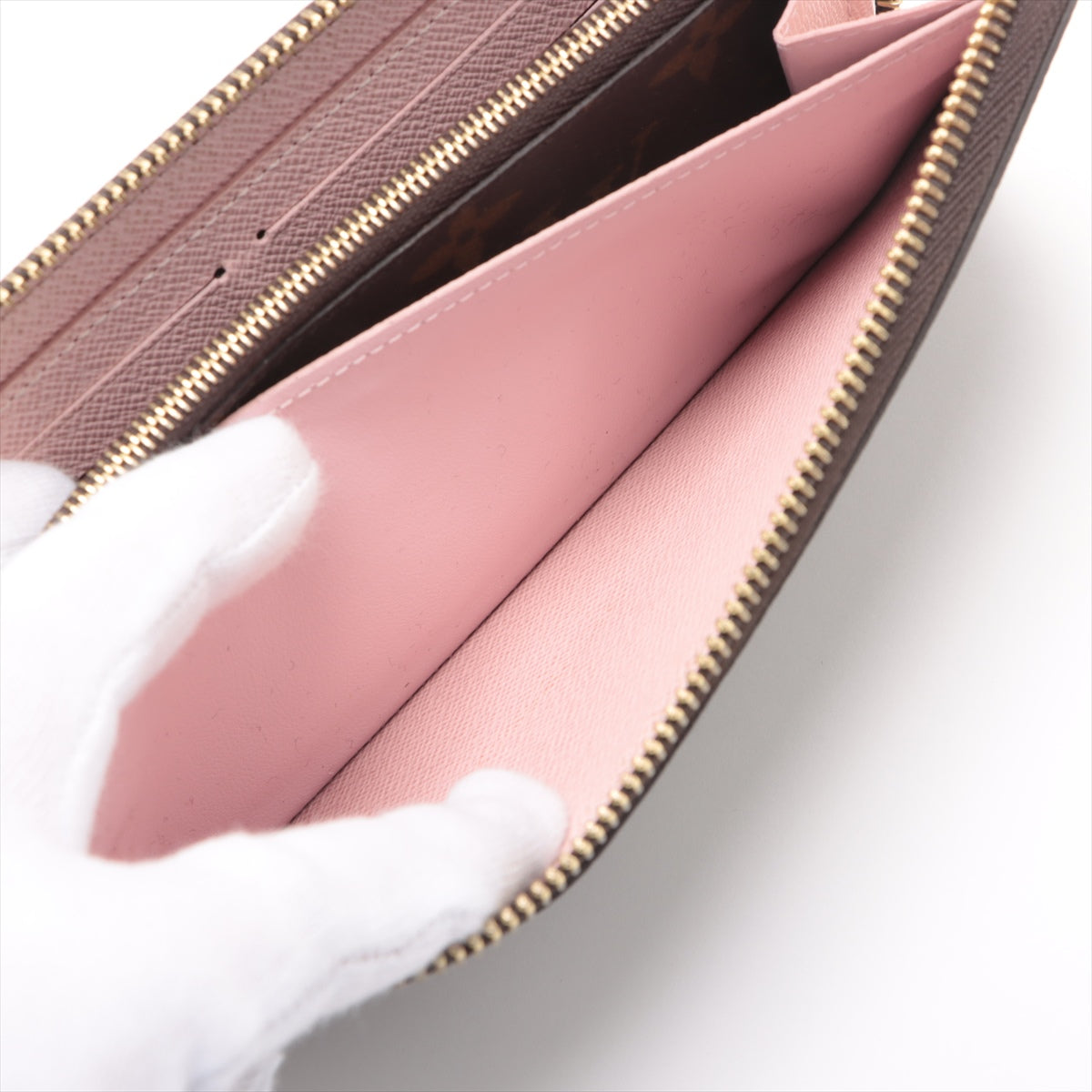 Louis Vuitton Monogram Portfolio Clemence M61298 Rose Valerie Round  Wallet