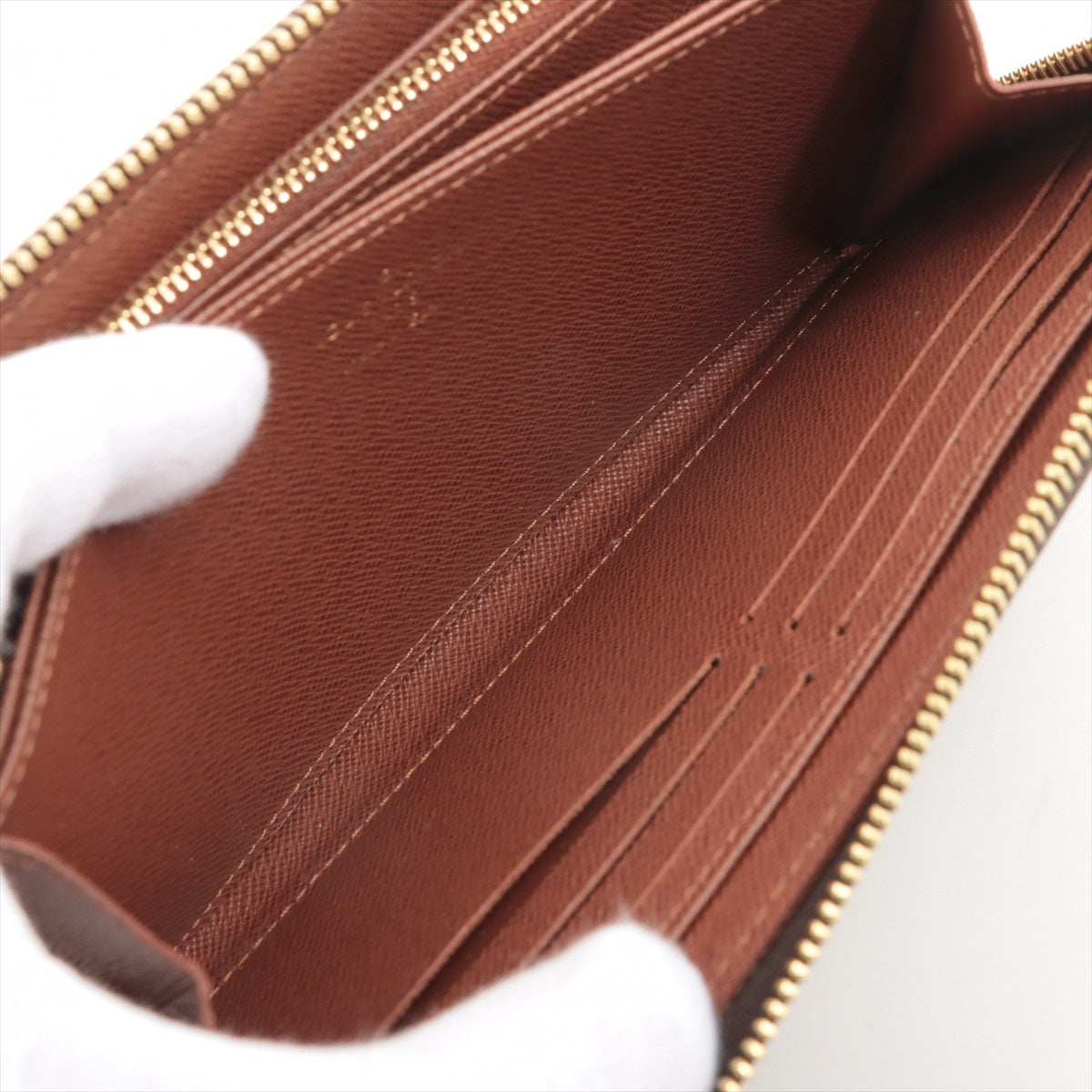 Louis Vuitton Monogram  Wallet M42616 Brown Round Jeep Wallet