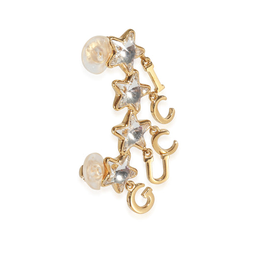 Luxury Gucci Trending 2025 Logo Ear Cuff Yellow Gold Plated, Single Earring