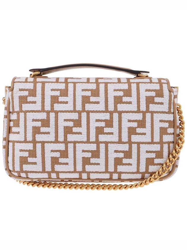 Luxury Fendi Baguette Chain Midi Shoulder Bag Brown