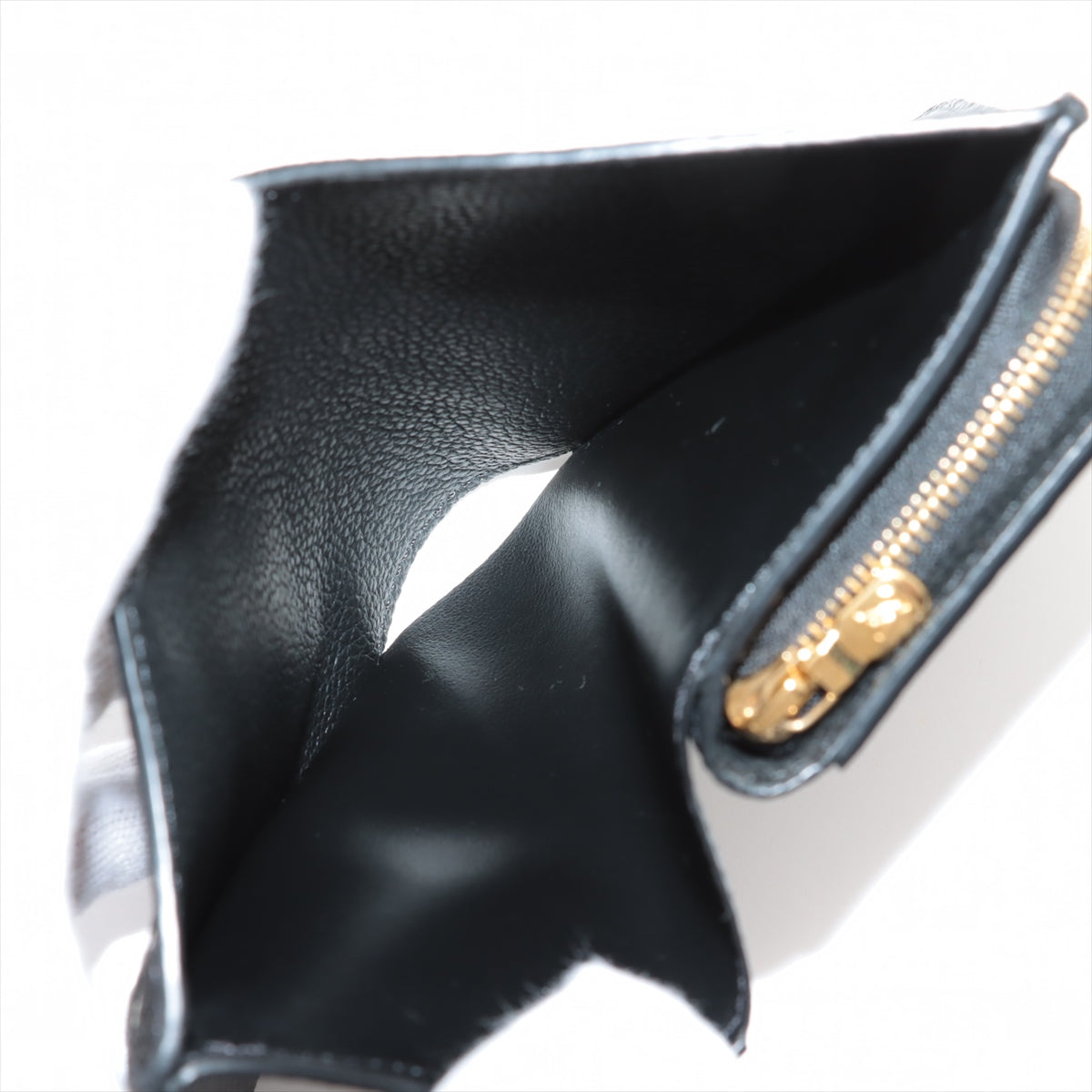 Louis Vuitton Monogram Broderie Portfolio Clare M81139 Black Compact Wallet