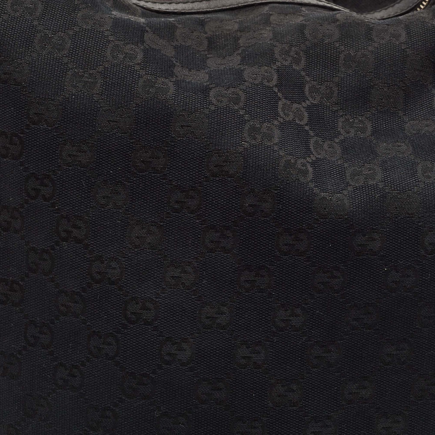 Gucci Black Gg Canvas And Leather Gg Marmont Medium Pelham Hobo