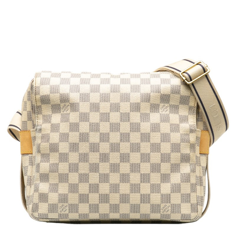Louis Vuitton Damier Azur Navyglio N51189 White PVC Leather  Louis Vuitton