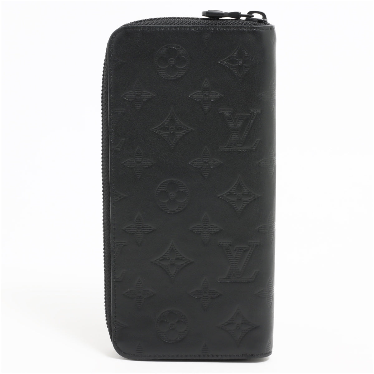 Louis Vuitton Monogram Shadow Zippie Wallet Vertical M62902 Black Round Zip Wallet