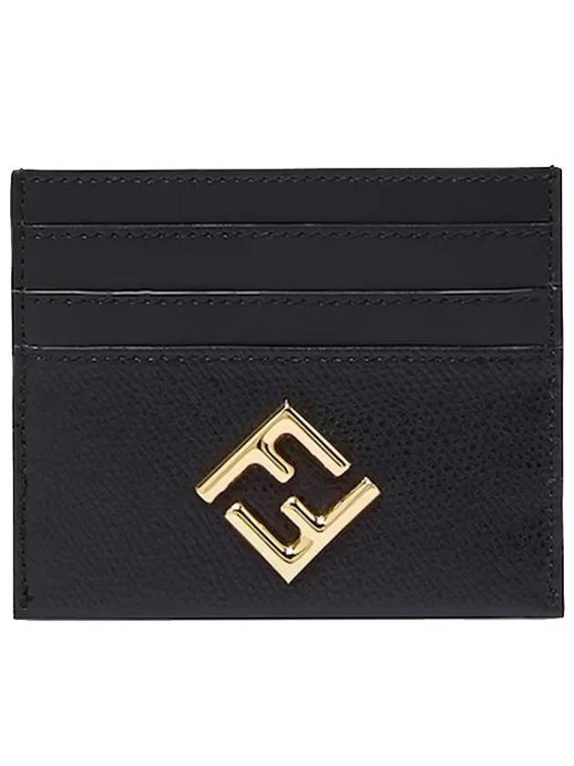 Luxury Fendi Logo Diamond Card Wallet Black