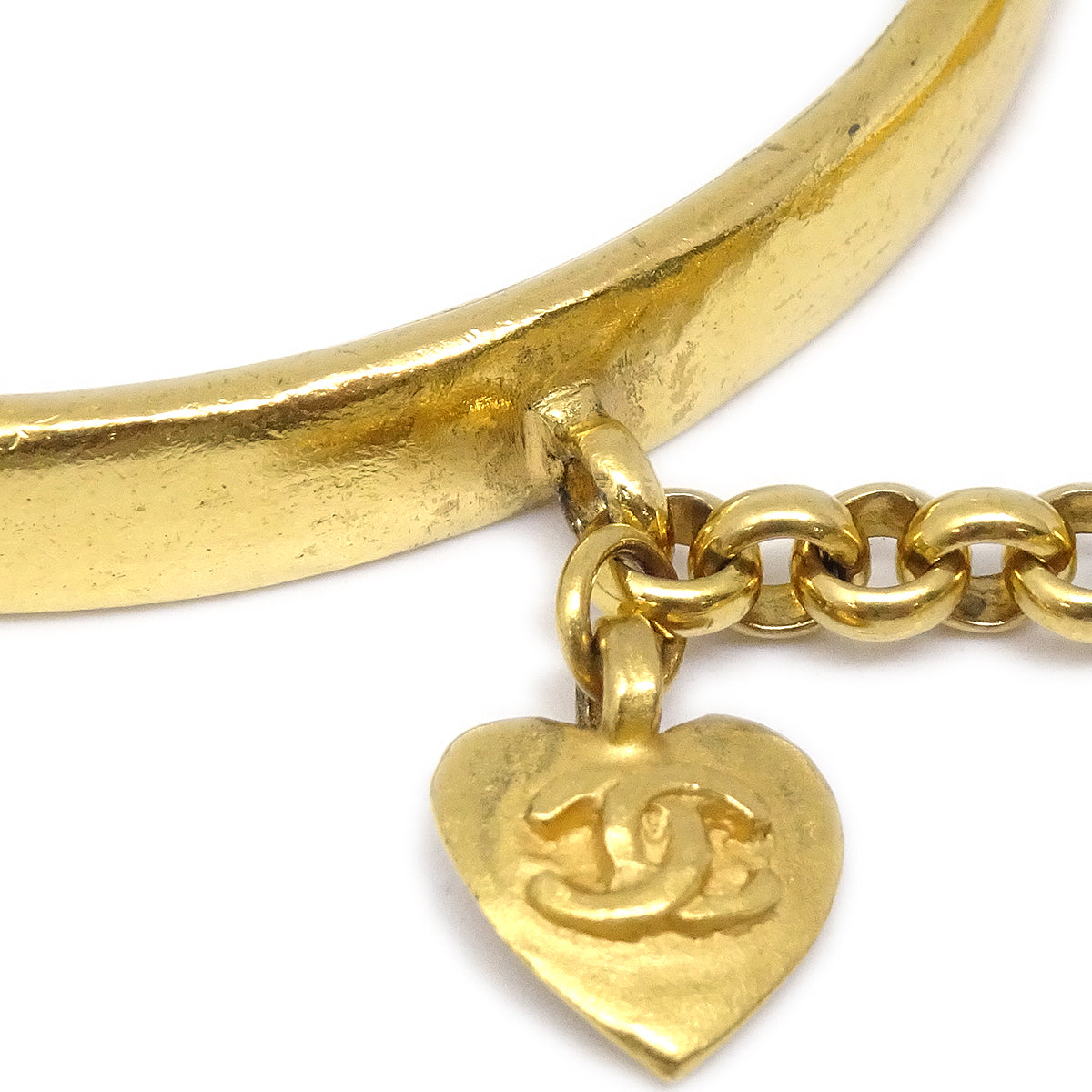 Luxury Chanel Heart Bangle Gold 95P