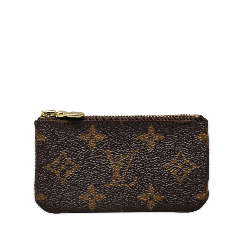 Louis Vuitton Monogram Pochette Crane Coin Case Keycase M62650 Brown PVC Leather  Louis Vuitton
