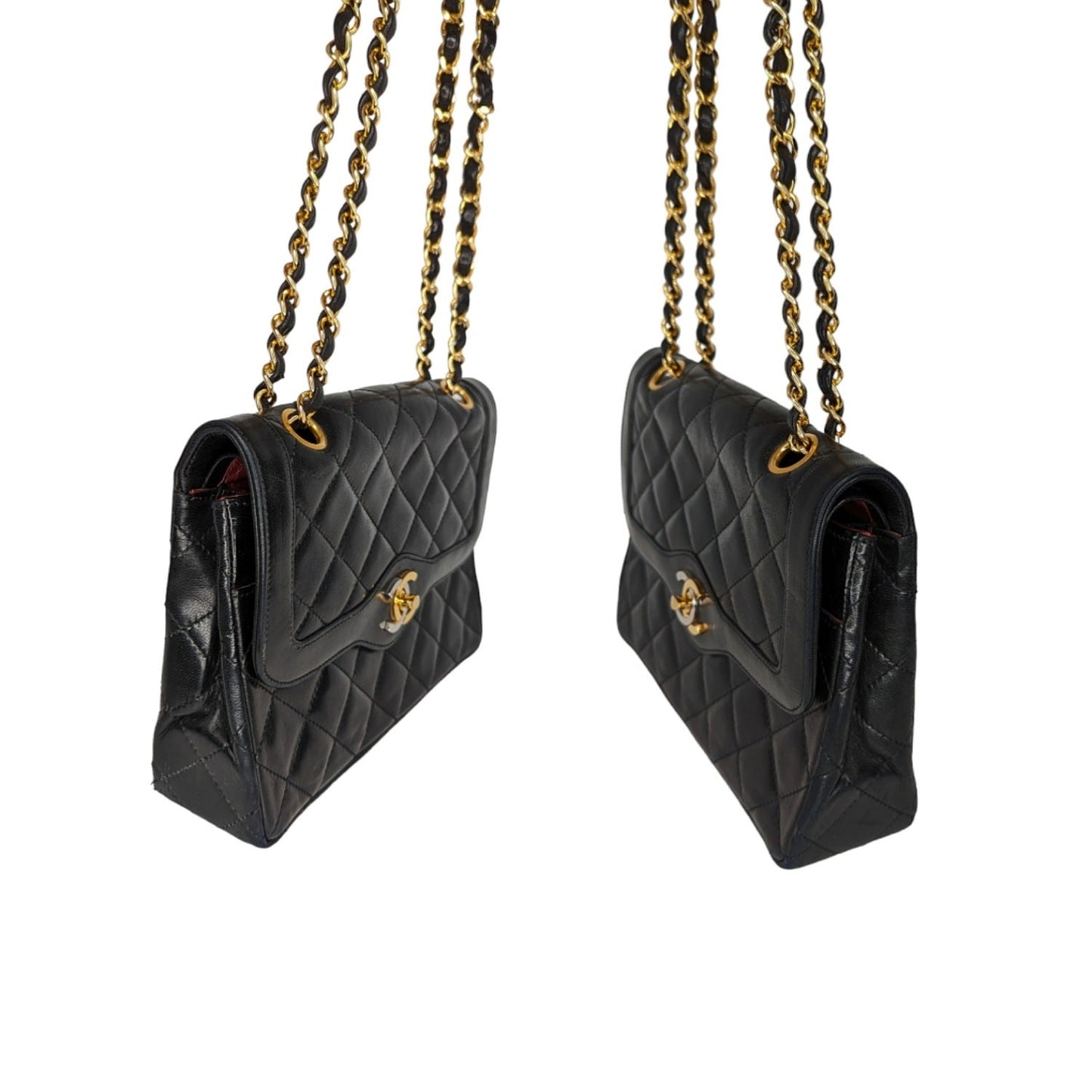 Luxury Chanel bag Vintage Black Coco Paris Double Flap Bag
