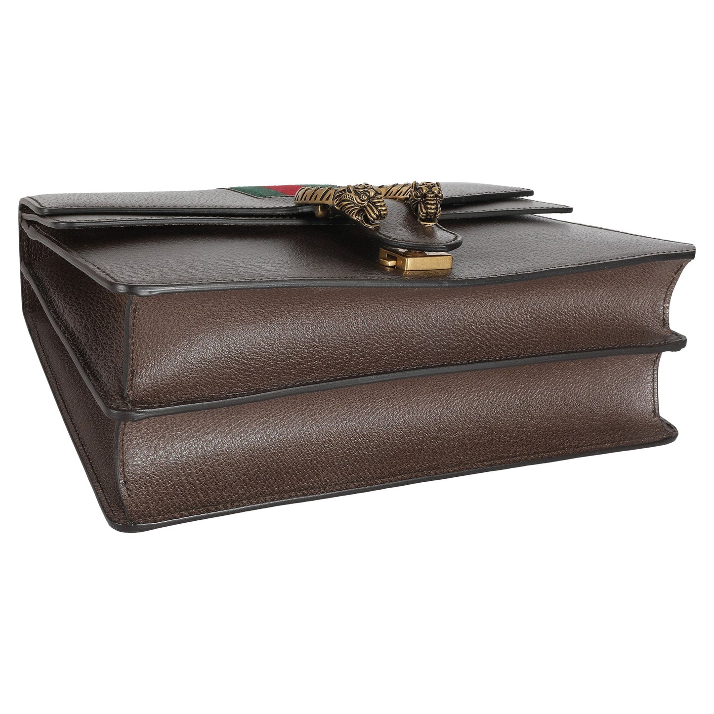Luxury Gucci Trending 2025 Brown Textured Calfskin Web Medium Dionysus