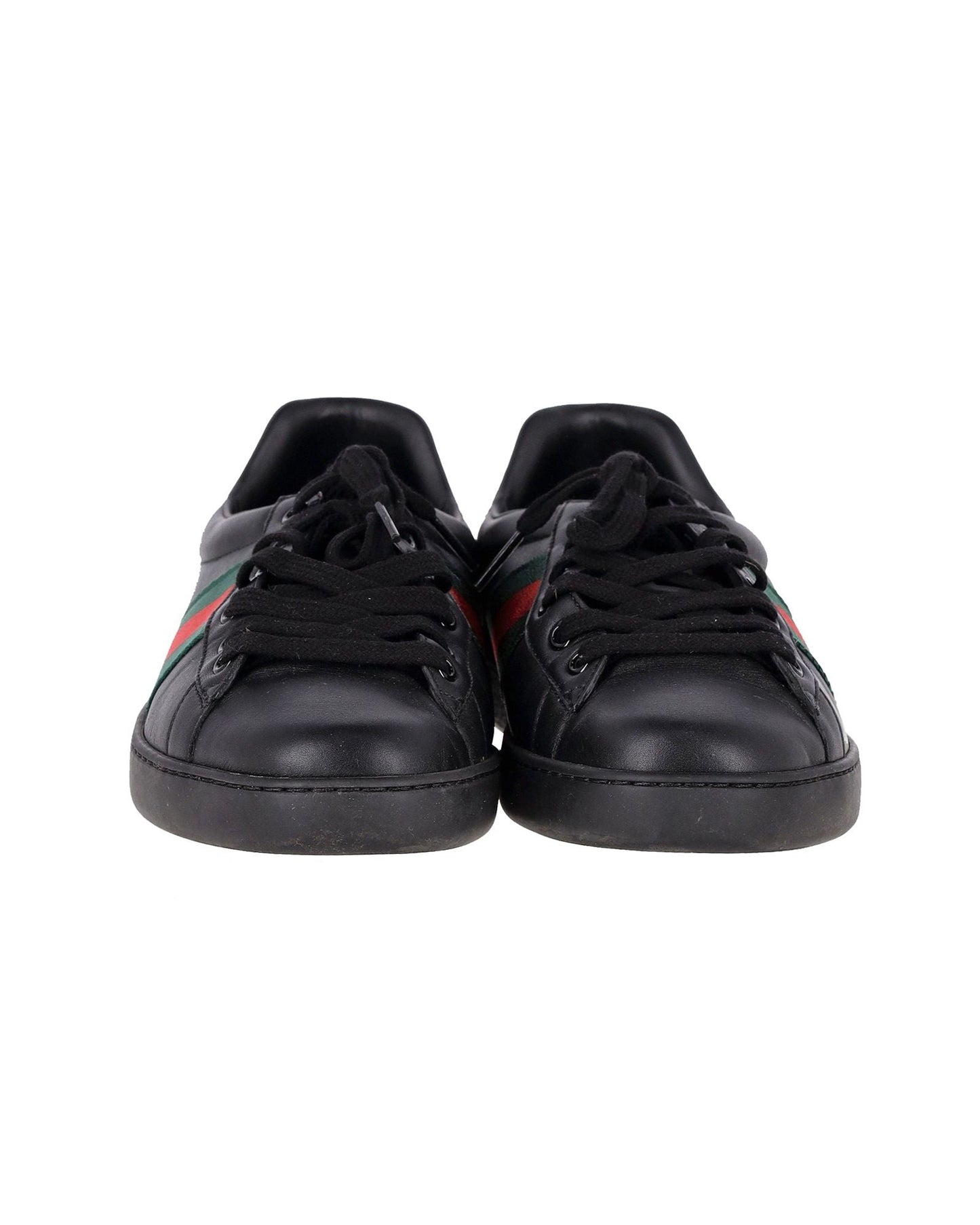 Luxury Gucci Trending 2025 Ace Sneakers with Python Embossed Panel in Black Leather