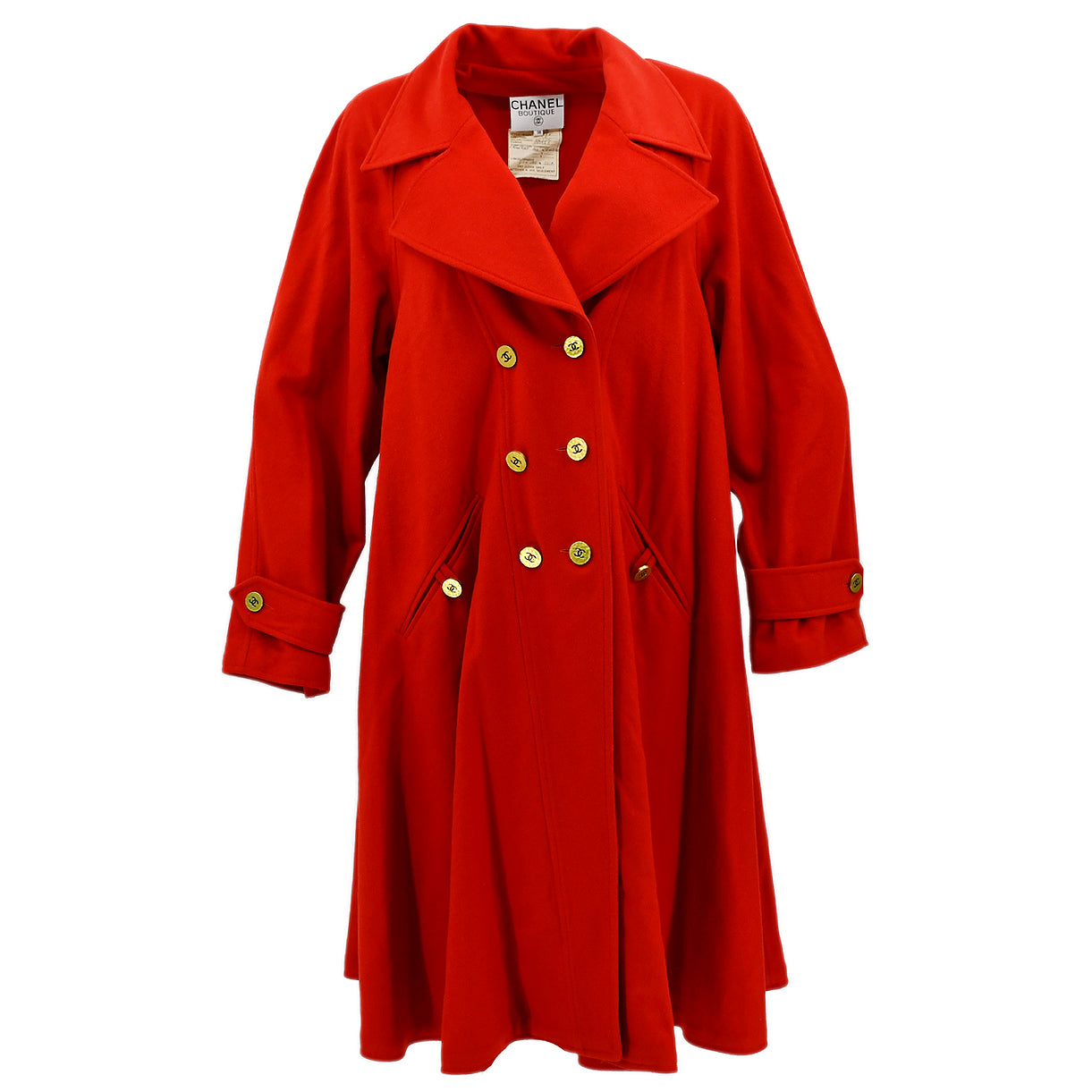 Chanel Fall 1994 runway cashmere double-breasted coat #38