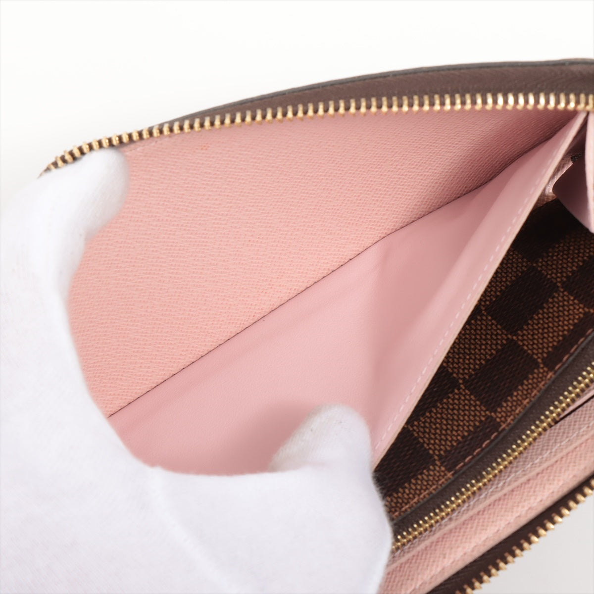 Louis Vuitton Damier Portfolio Clemence N41626 Rose Valerie Round  Wallet