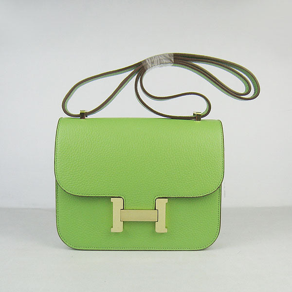 Luxury Hermes Constance Cowskin Leather Bag H017 green golden