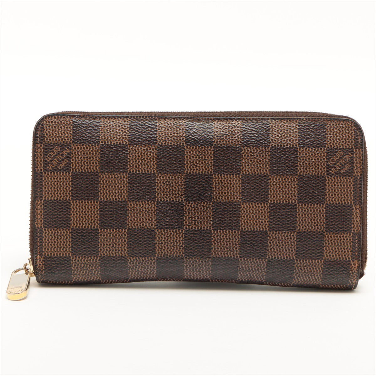 Louis Vuitton Damier Zippy Wallet N60015 Brown Round Zippe Wallet