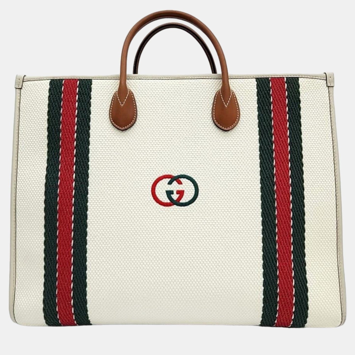 Luxury Gucci Trending 2025 White Leather GG Shoulder Bag
