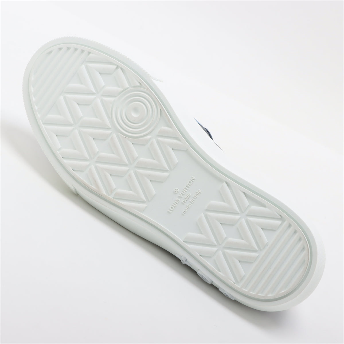 Louis Vuitton LV Original Line 21 Year PVC  Leather Slippon 5  Navyx × White LD0211 Monogram Insole Marked Family Selling Goods