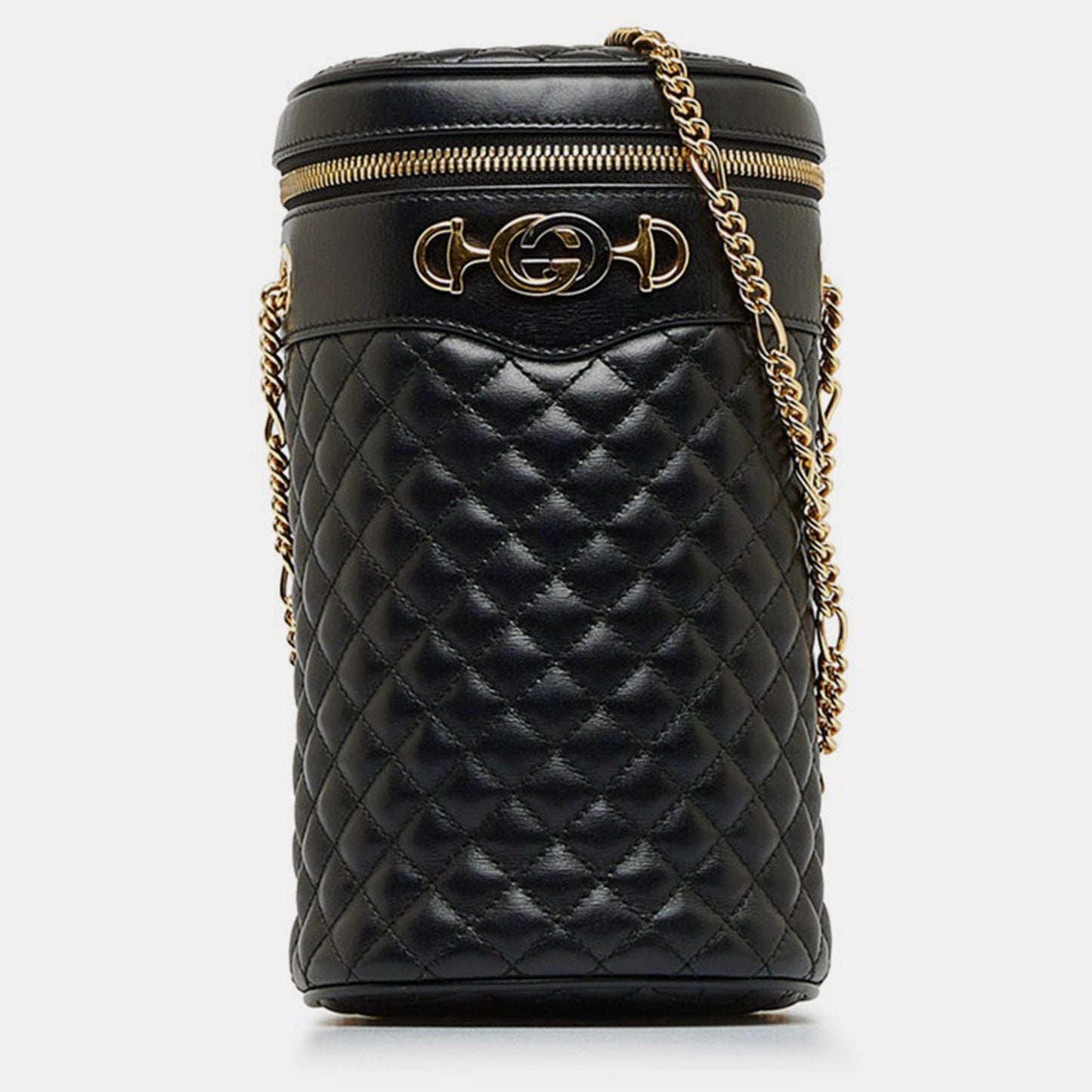 Luxury Gucci Trending 2025 Black Leather Trapuntata Zumi Belt Bag